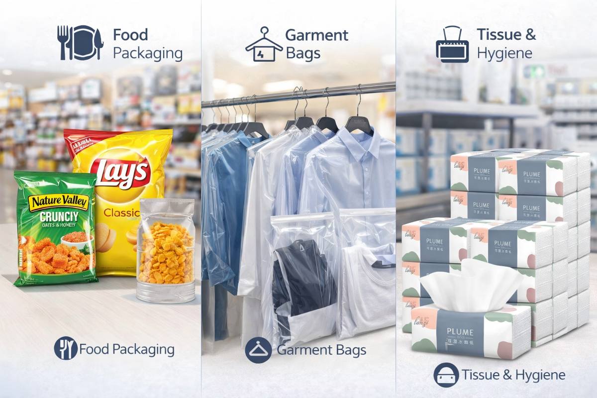 CPP Film For Food, Garment And Tissue Packaging