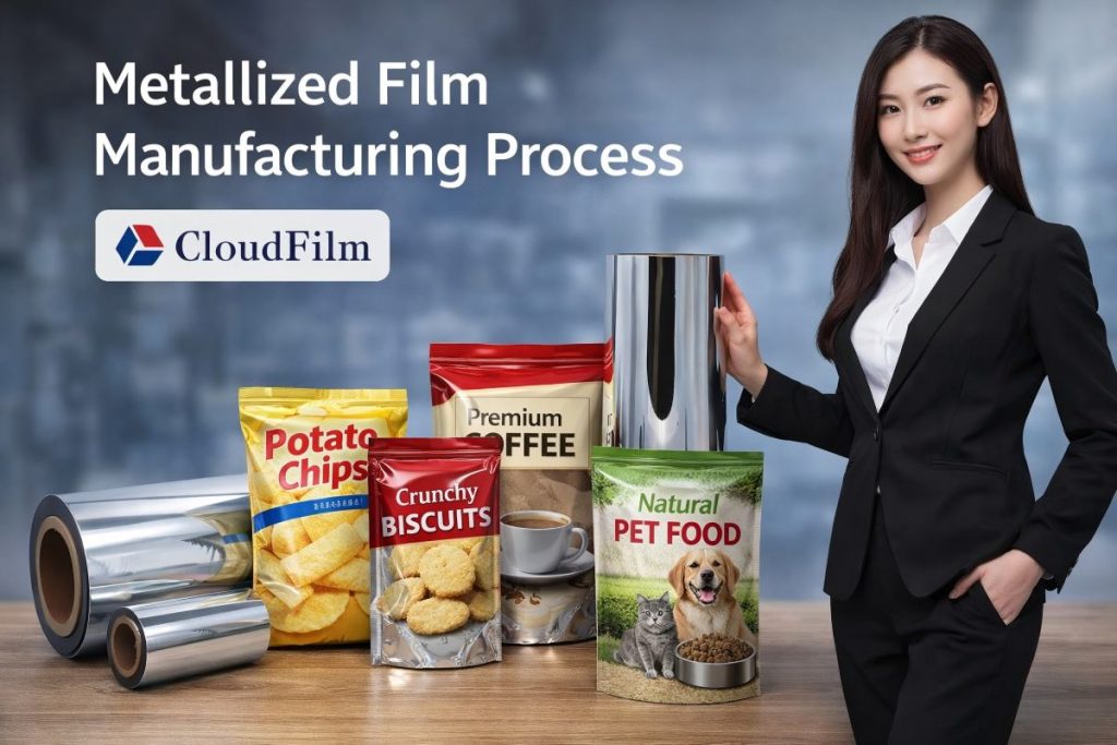 CloudFilm Chinese Engineer With Metallized Film And Snack Coffee Pet Food Packaging