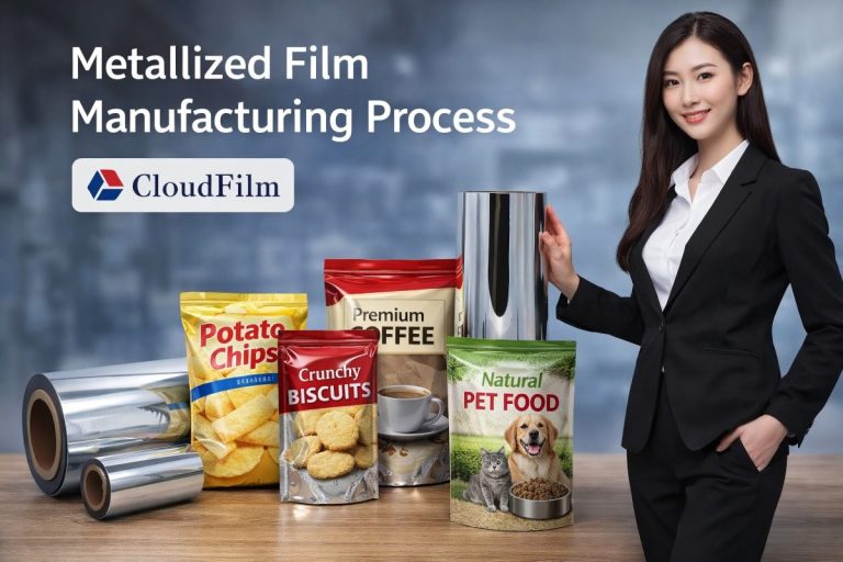 CloudFilm Chinese Engineer With Metallized Film And Snack Coffee Pet Food Packaging