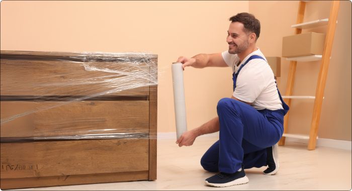 Stretch Film Safeguards Furniture When Moving House