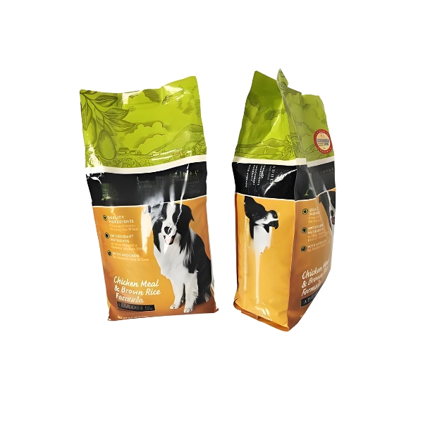 Quad Seal Pouches For Pet Food Packaging