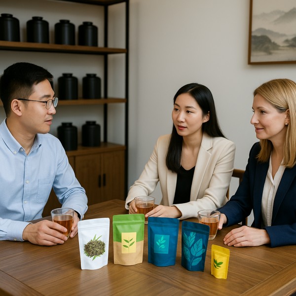 Foreign Clients Visit CloudFilm’s Tea Packaging Pouches Factory