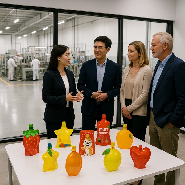 Foreign Customers Visiting CloudFilm Shape Pouch Production Workshop