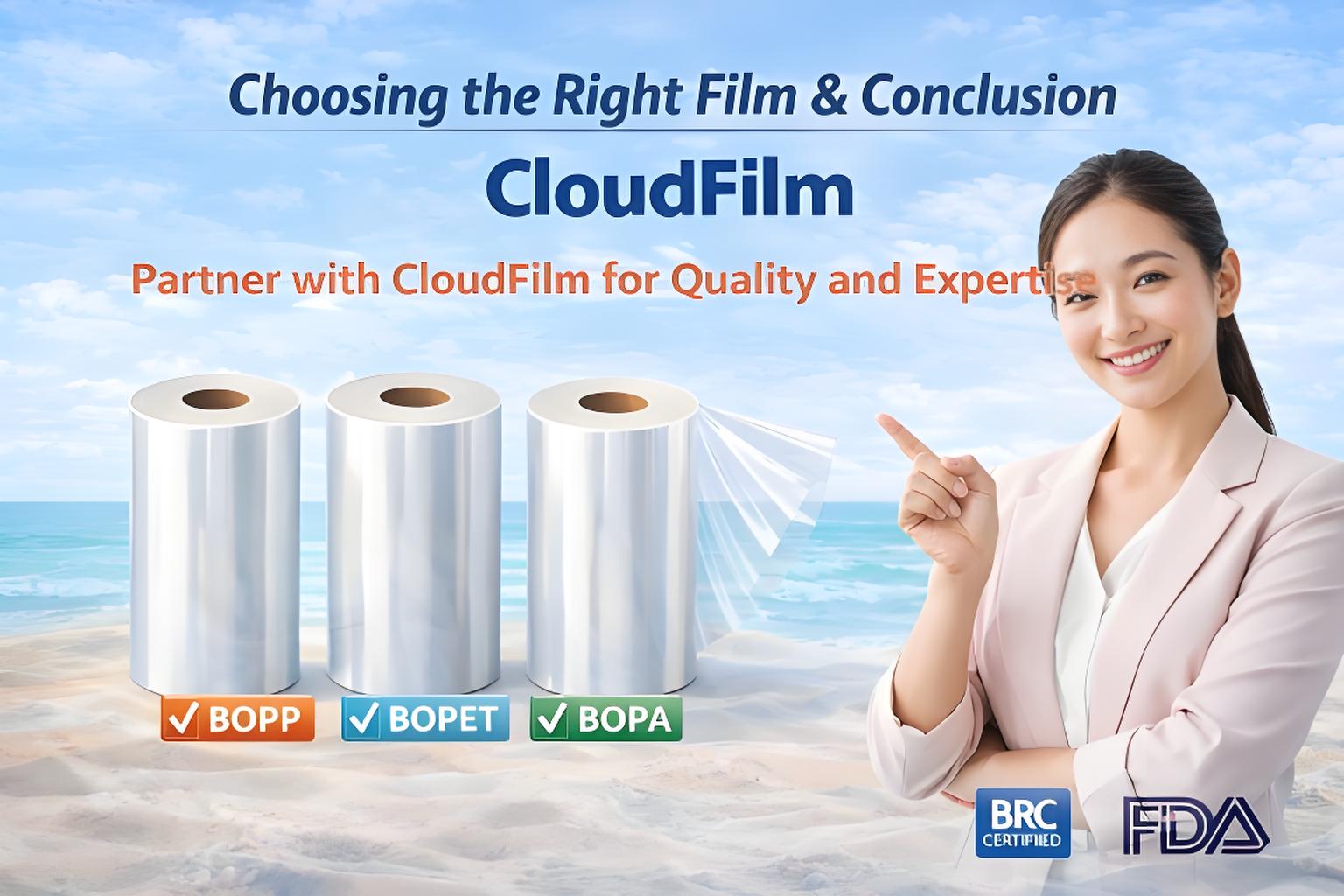 Choose The Right Packaging Film With CloudFilm — Expert BOPP BOPET BOPA Support For Better Shelf Life And Performance