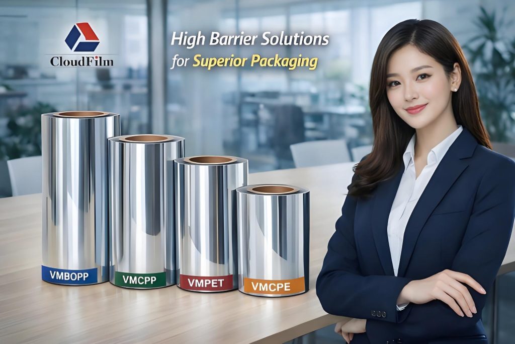 CloudFilm High Barrier Metallized Films VMBOPP VMCPP VMPET VMCPE