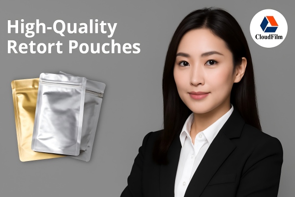CloudFilm Professional Chinese Businesswoman Promoting High Quality Retort Pouches For Food Packaging