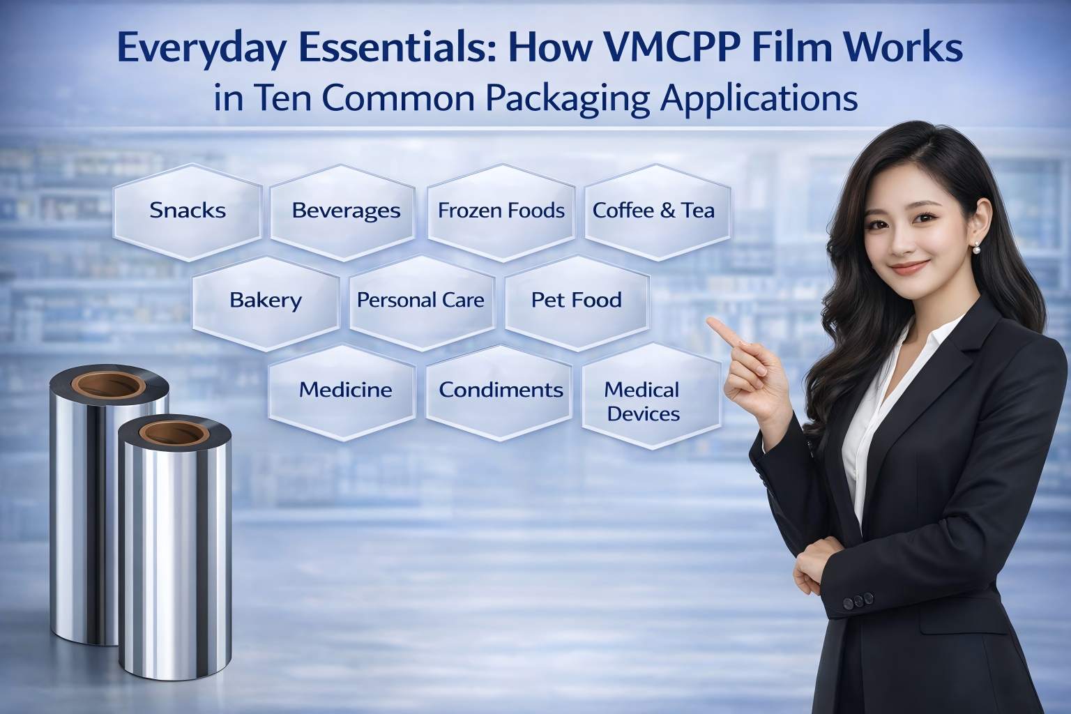 VMCPP Film Rolls And Ten Packaging Applications