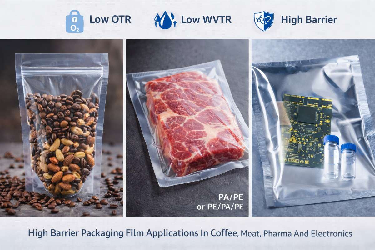 High Barrier Packaging Film Applications In Coffee Meat Pharma And Electronics