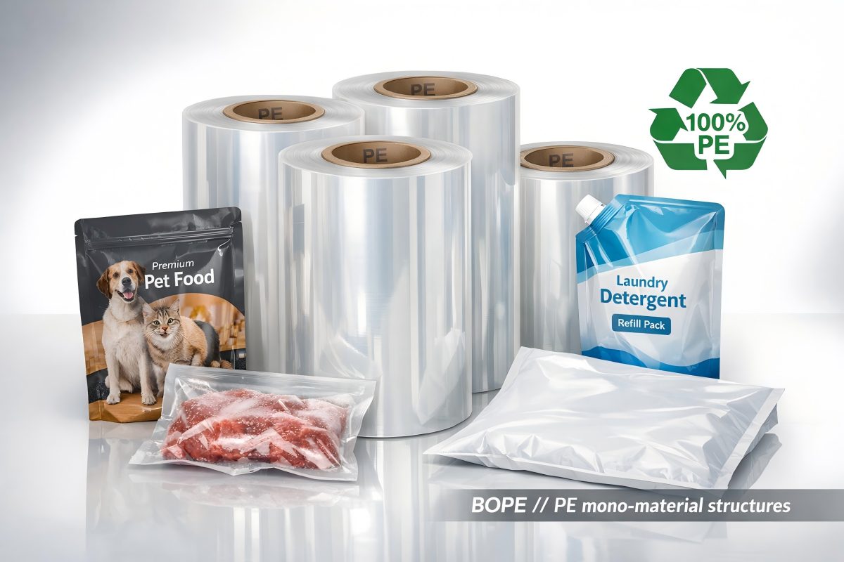 BOPE Film in Mono-PE Recyclable Flexible Packaging