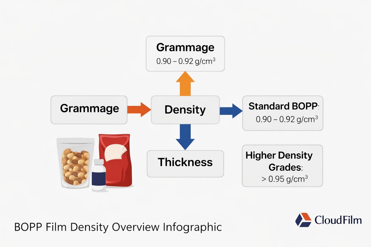 BOPP Film Density Overview Infographic