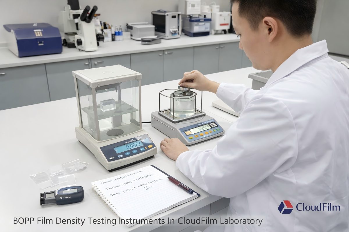 BOPP Film Density Testing Instruments In CloudFilm Laboratory