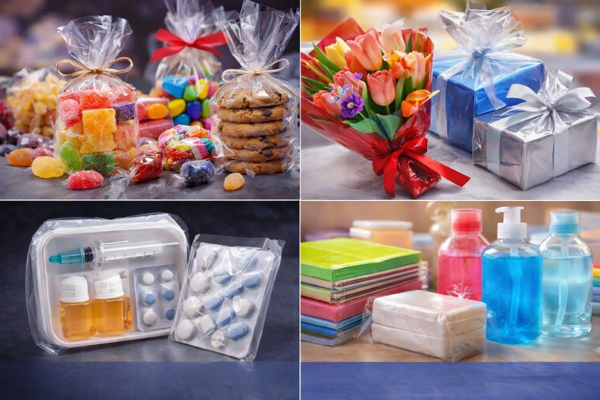 Cellophane Film Applications In Food Confectionery Gifts Medical And Stationery Packaging