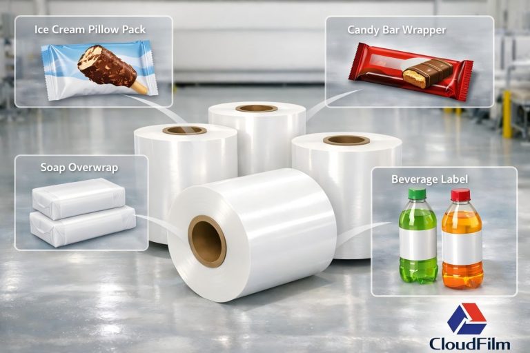 CloudFilm BOPP Pearlized Film For Ice Cream, Candy And Label Packaging