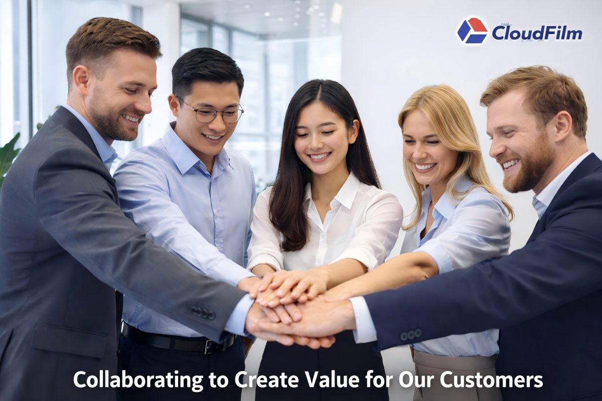 CloudFilm Global Team Collaborating To Create Value For Customers