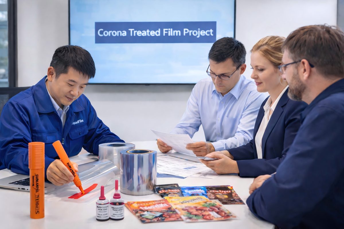CloudFilm Manufacturer And Supplier Discussing Corona Treated Plastic Film Projects With Global Packaging Buyers