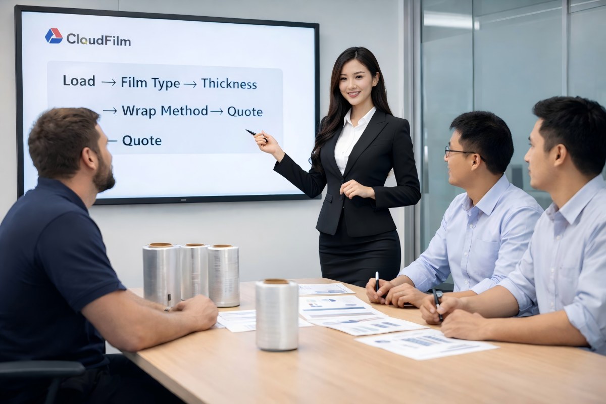 CloudFilm Team Advising Global Buyers On Stretch Film Selection