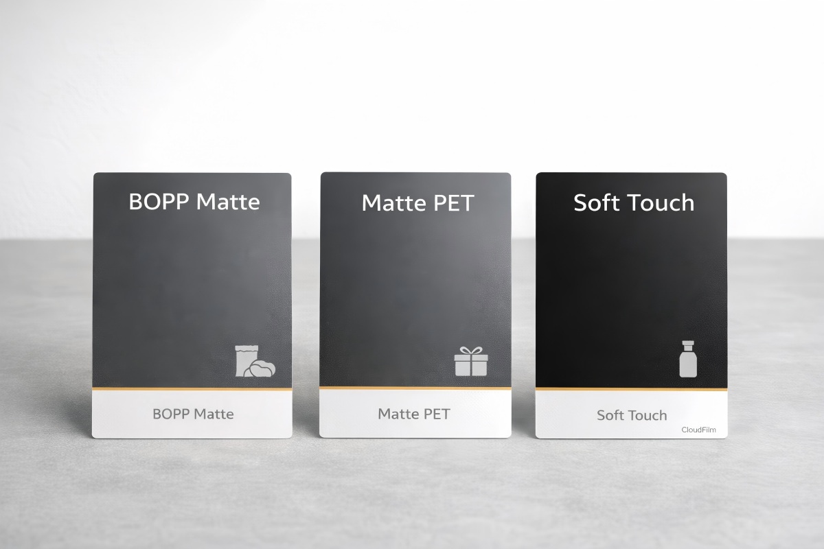 Comparison Of BOPP Matte Film Matte PET Film And Soft Touch Lamination For Premium Packaging