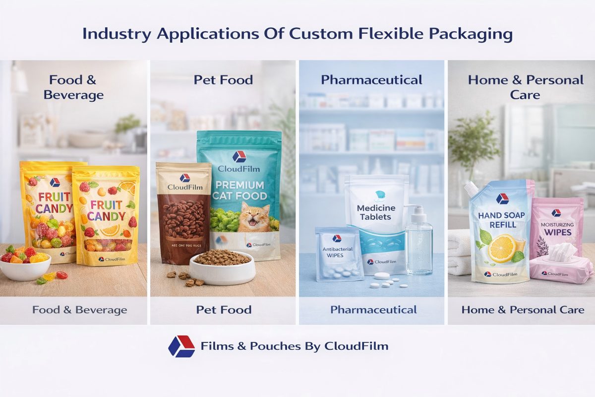 Custom Flexible Packaging Applications Across Food, Pet Food, Pharmaceutical And Home Care Markets