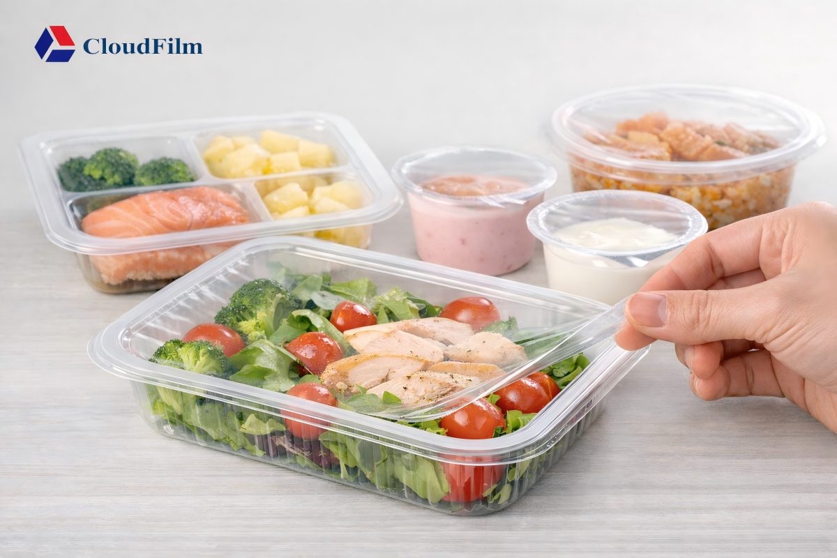 Easy Peel Lidding Film For Food Trays And Yogurt Cups