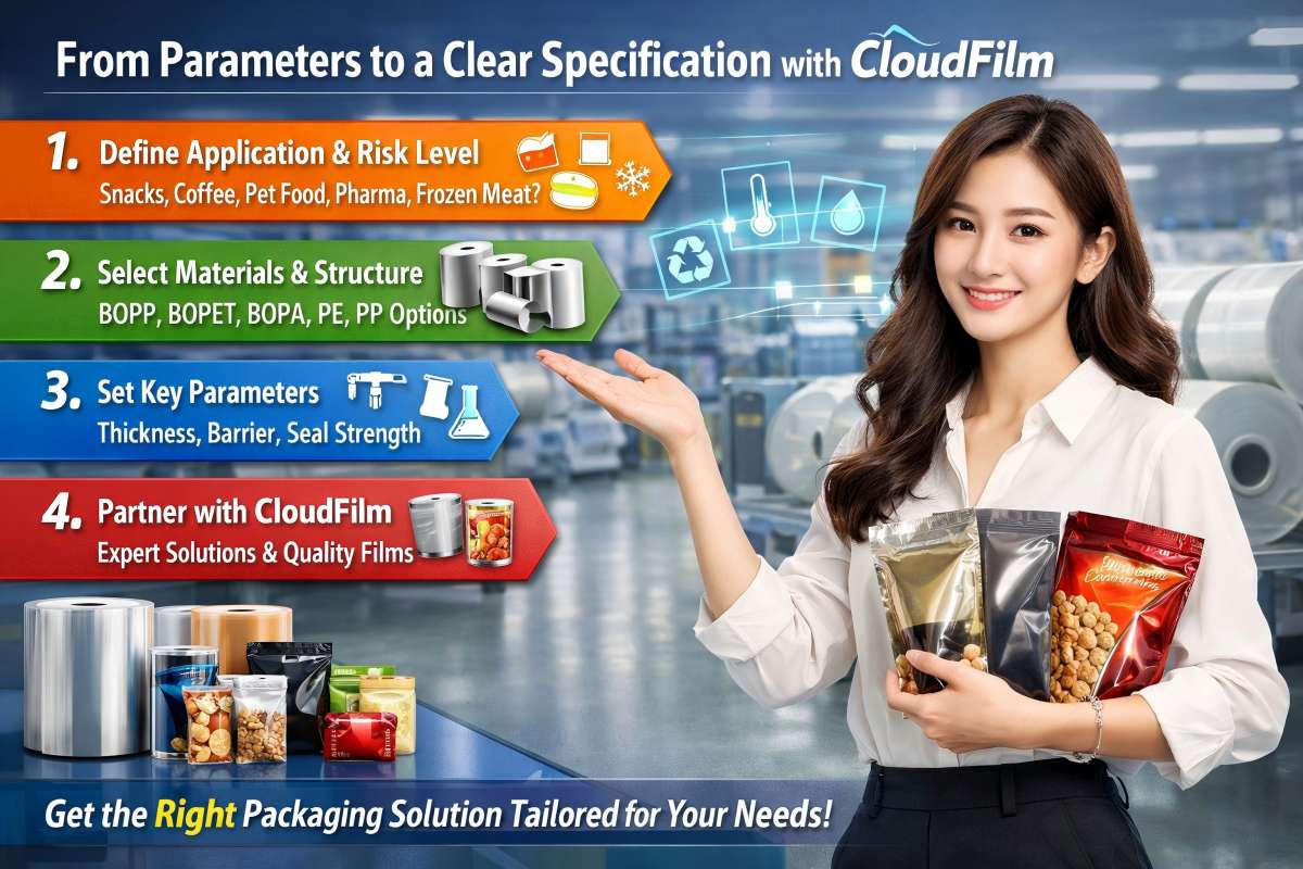 From Parameters To Clear Packaging Specification With CloudFilm