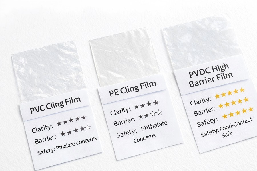Cling Film Material Comparison PVC PE PVDC