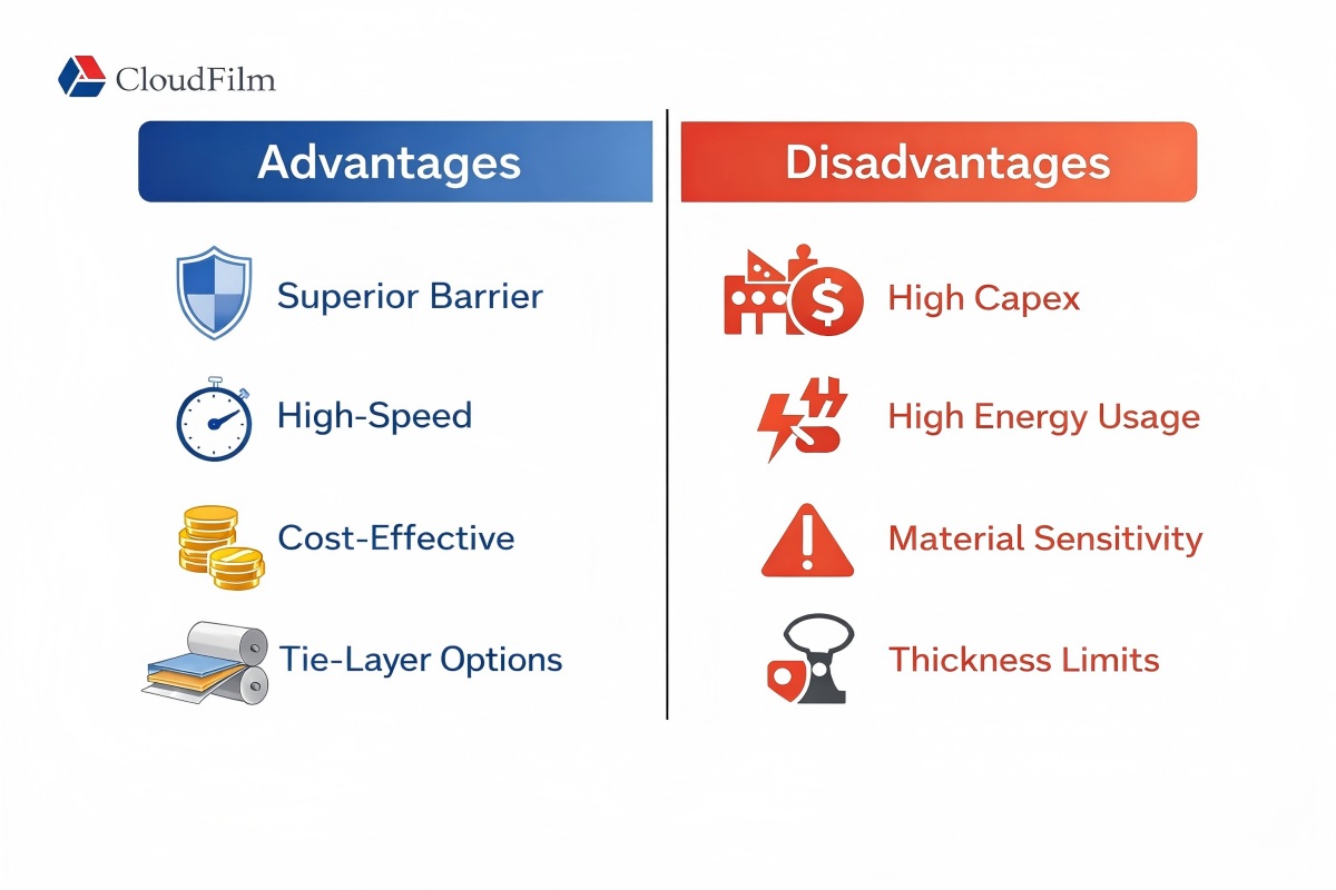 CloudFilm Extrusion Lamination Pros And Cons Barrier Cost Speed Versus Investment