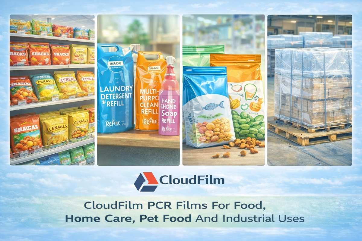 CloudFilm PCR Flexible Packaging Applications Collage