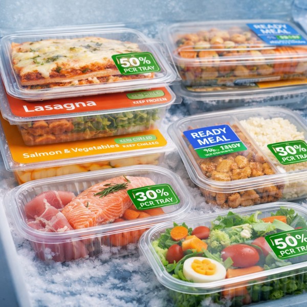 CloudFilm PCR PET Tray Lidding For Chilled And Frozen Ready Meals