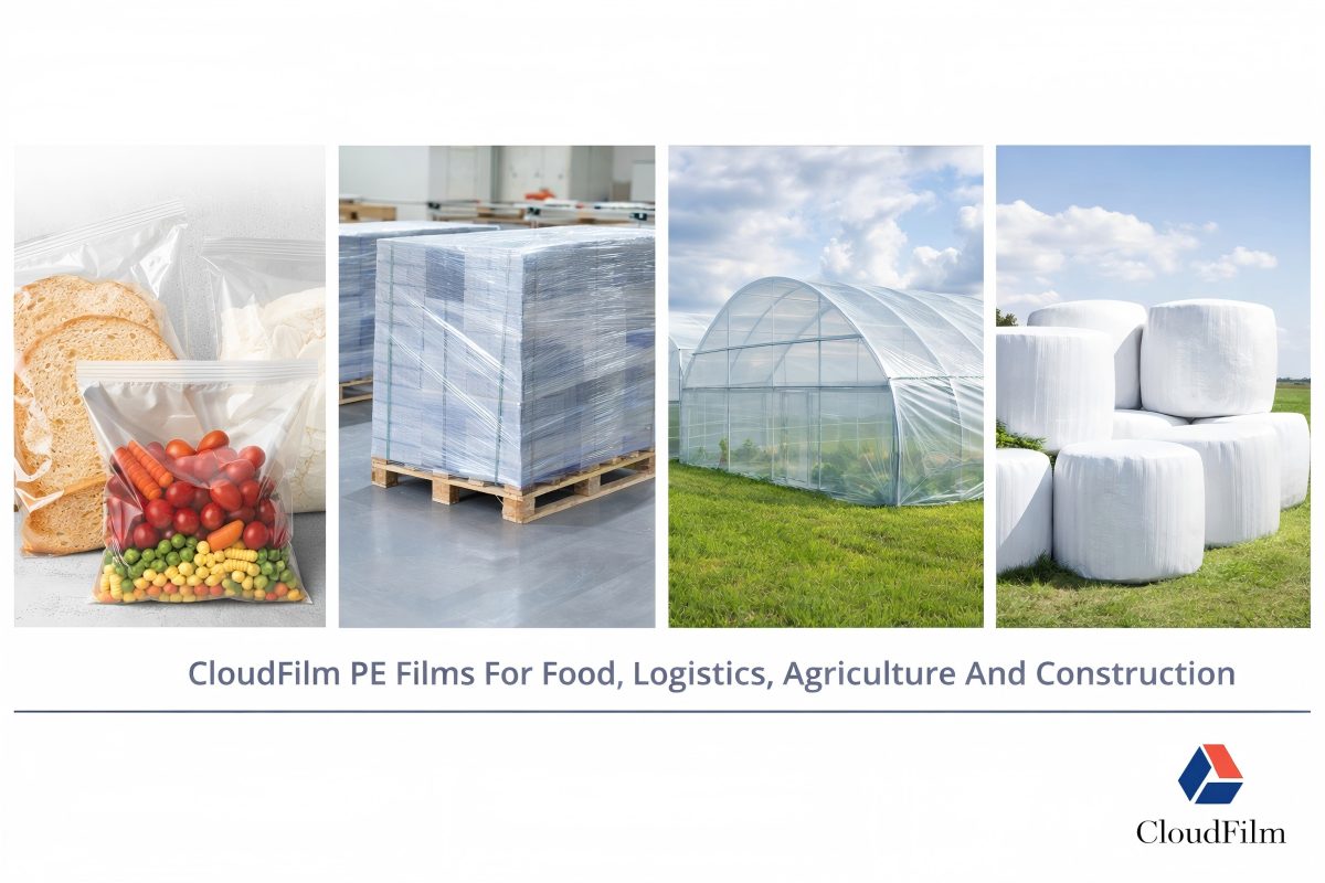 CloudFilm PE Packaging Film Applications Collage