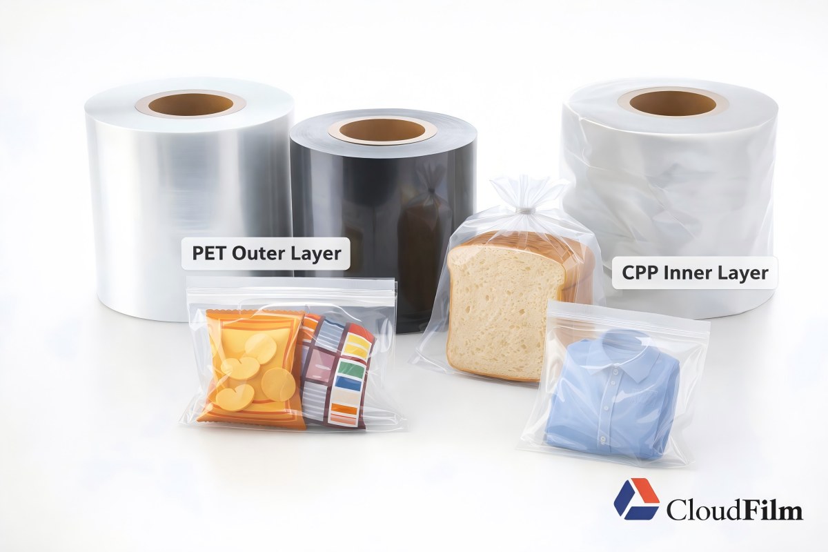 CloudFilm PET And CPP Film Rolls And Samples