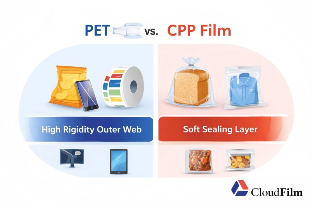CloudFilm PET Vs CPP Film Application Scenarios