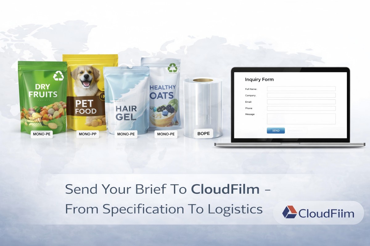CloudFilm Recyclable Flexible Packaging Supplier Call To Action