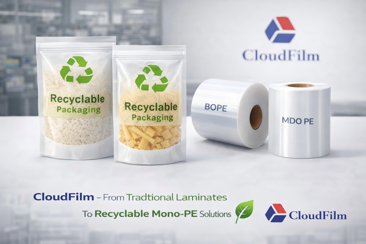 CloudFilm Recyclable Mono PE Laminated Film And Sustainable Packaging