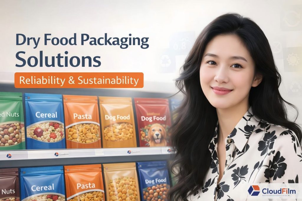 CloudFilm’s Sustainable Dry Food Packaging Solutions – Reliable, Eco-Friendly Options.
