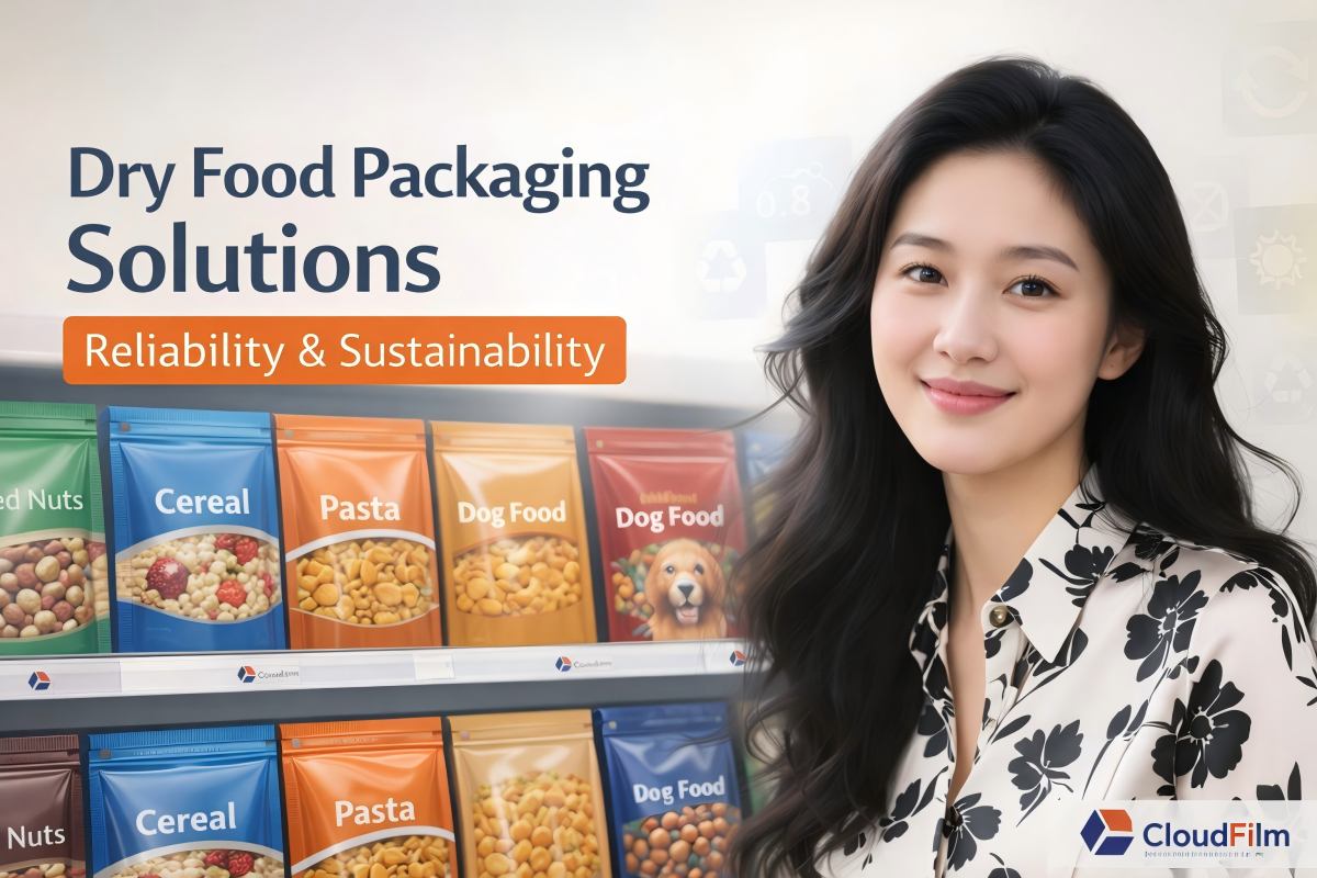 CloudFilm’s Sustainable Dry Food Packaging Solutions – Reliable, Eco-Friendly Options.