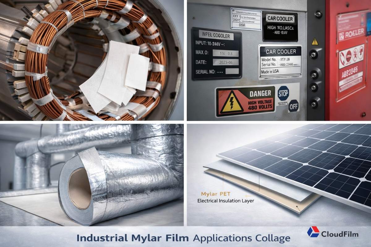 Industrial Mylar Film Applications Collage