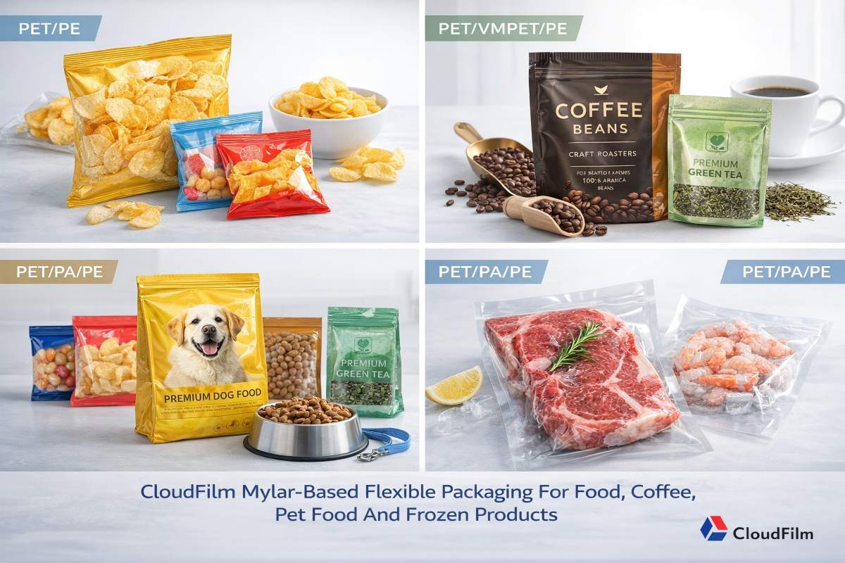 Mylar Flexible Packaging Applications Collage