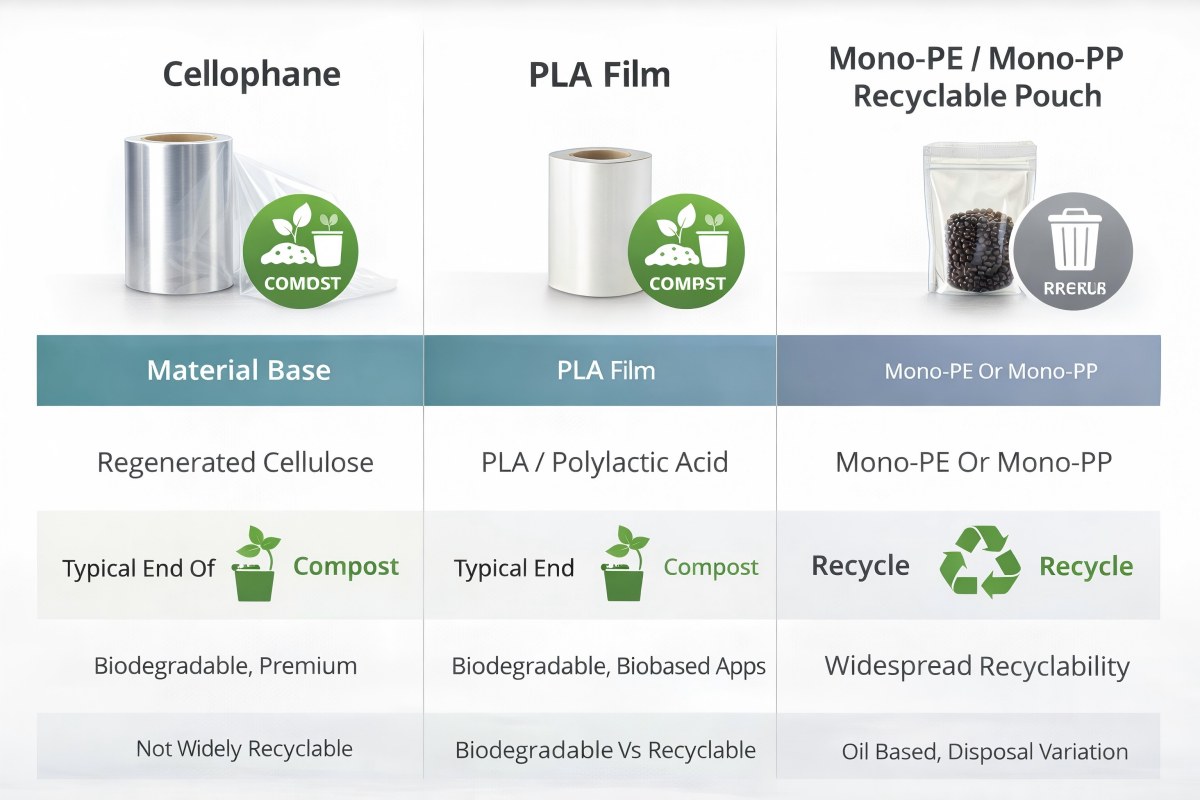 Cellophane Vs Recyclable Mono Material Packaging Comparison