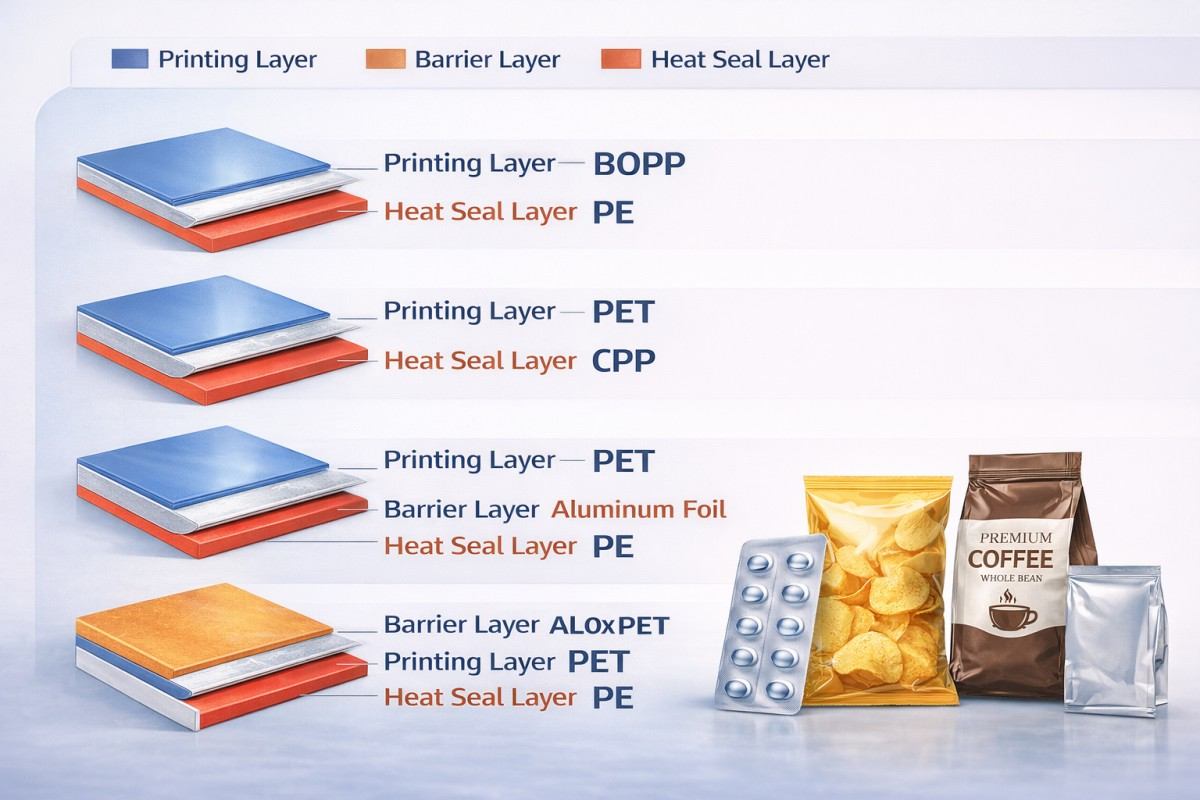 CloudFilm Flexible Packaging Structure Cross Section For Film And Foil