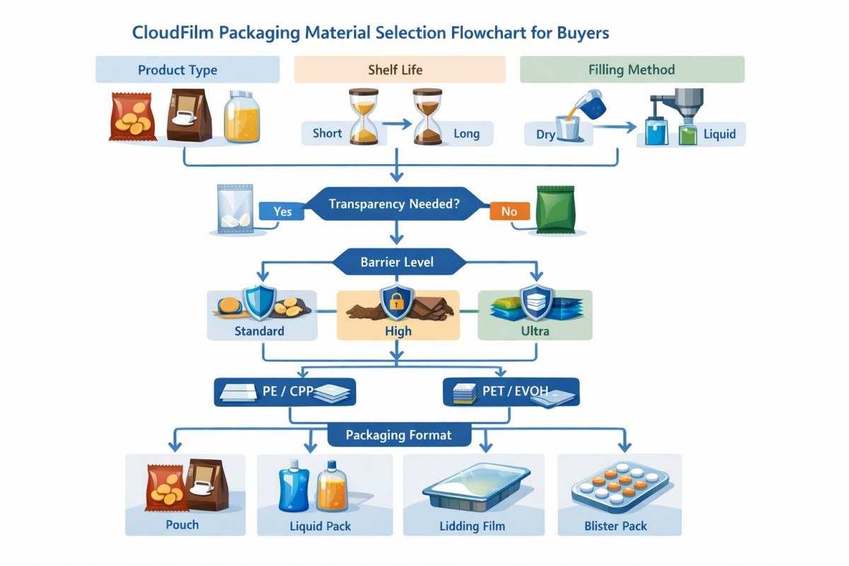 CloudFilm Packaging Material Selection Flowchart For Buyers