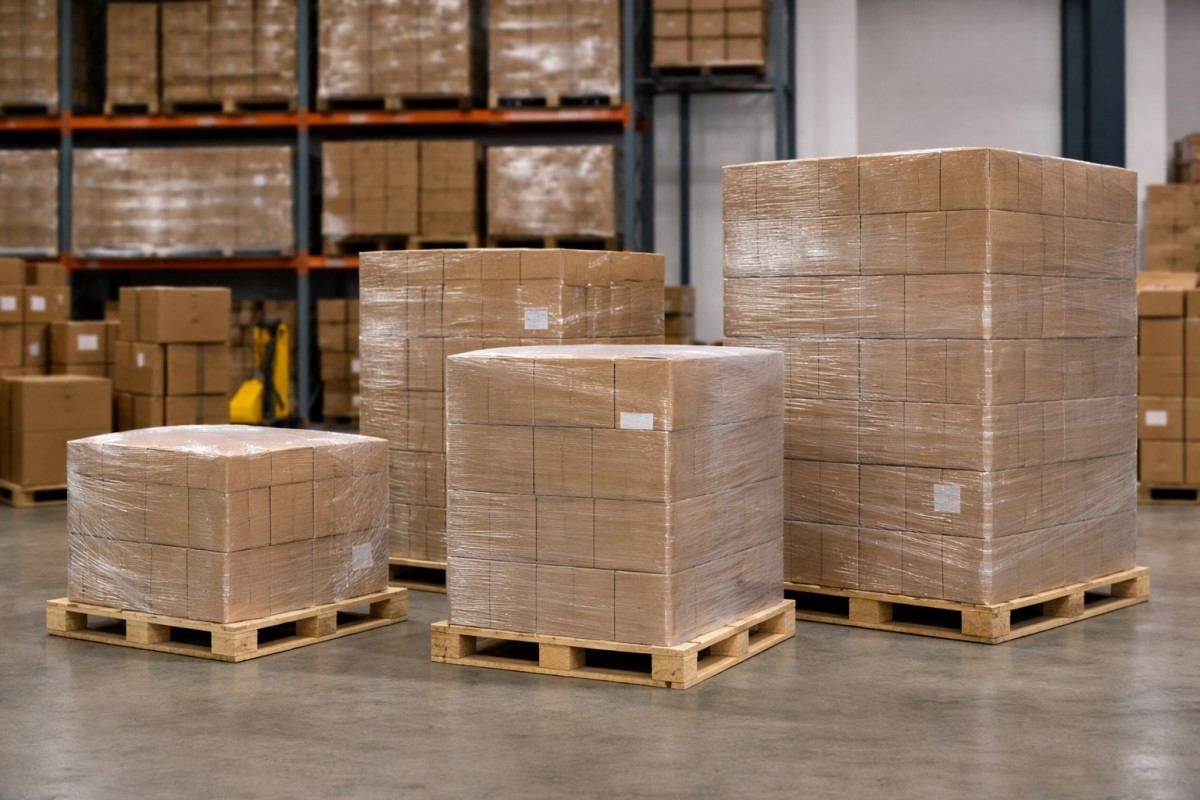 Export Pallet Wrapping With Correct Stretch Film Sizes