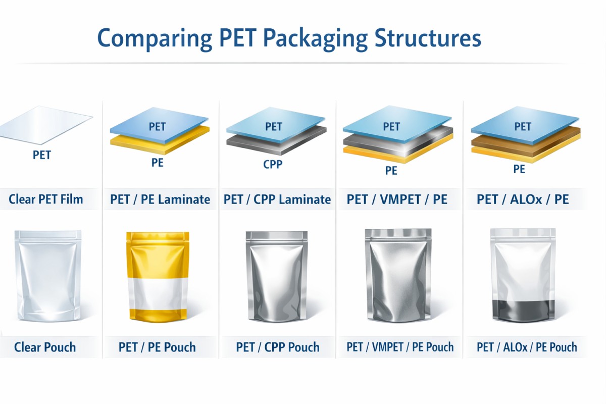 PET Film Supplier Comparing Clear And High Barrier Packaging Structures