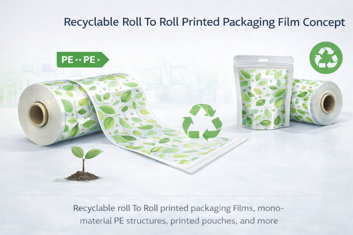 Recyclable Roll To Roll Printed Packaging Film Concept