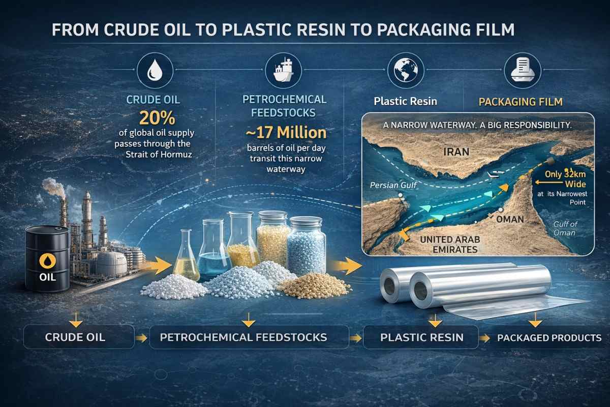 From Crude Oil To Plastic Resin To Packaging Film