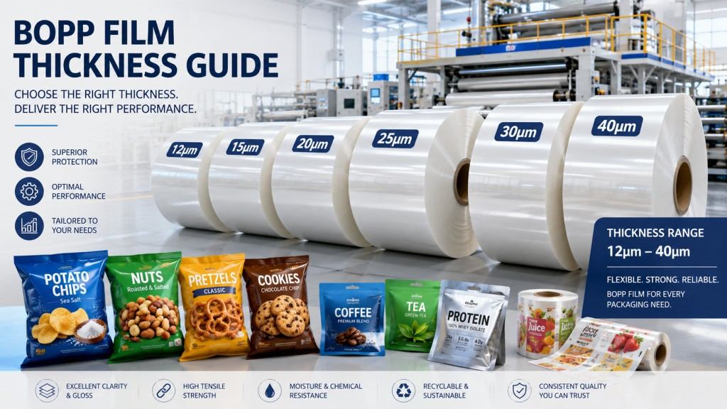 BOPP Film Thickness Guide For Flexible Packaging Buyers Choosing The Right Micron For Better Packaging Performance