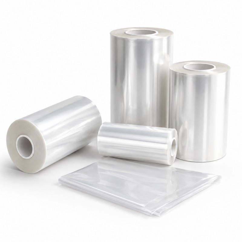 Custom Polyolefin Shrink Film Rolls In Different Widths And Roll Formats