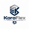 KoroFlex Heavy Duty Pet Food Packaging Manufacturer Logo With Industrial Shield Design