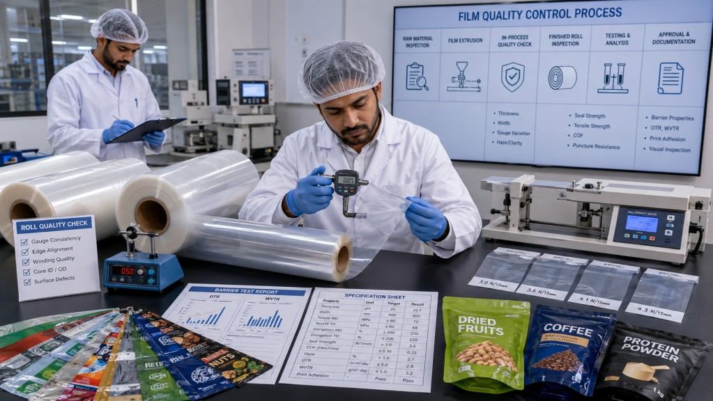 Plastic Film Sheeting Quality Control For Packaging Film Rolls
