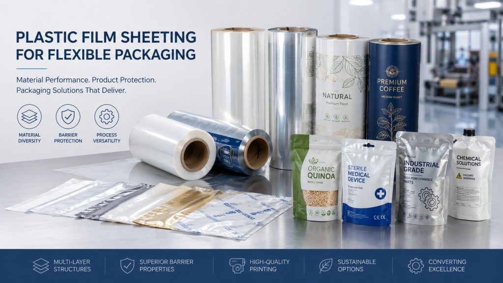 Plastic Film Sheeting Rolls For Flexible Packaging Applications