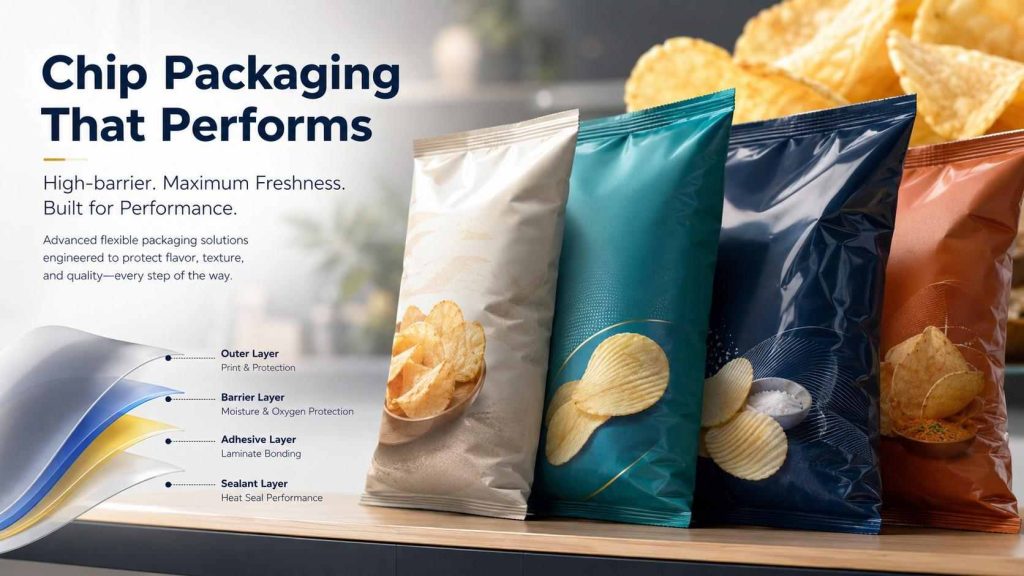 Premium Plastic Packaging For Chips With High Barrier Films